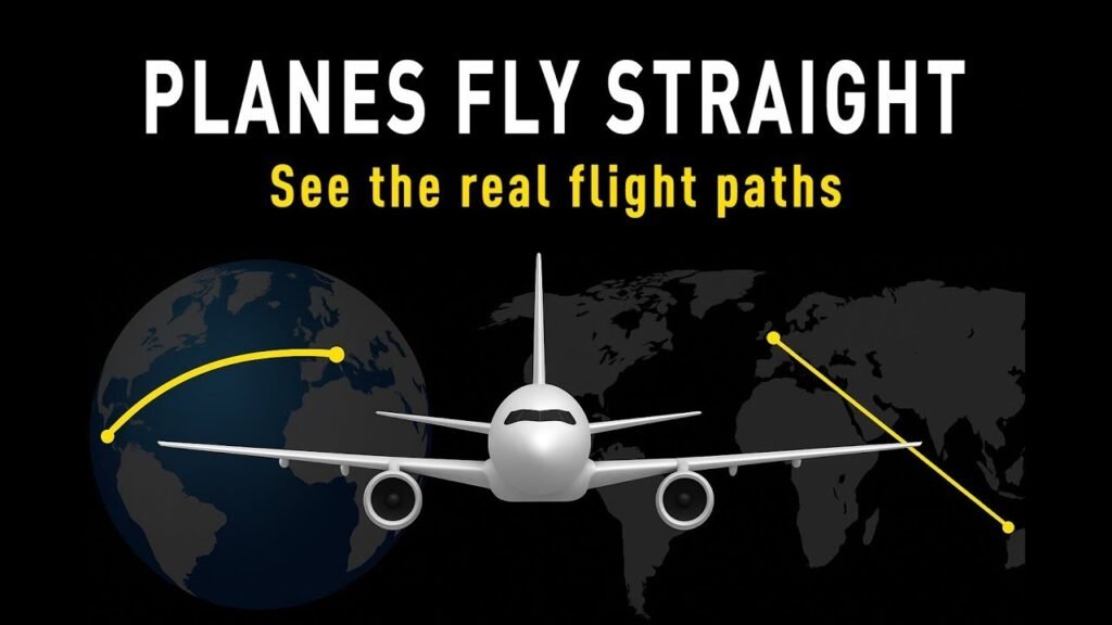 Real Flight Paths on the Flat Earth Map *